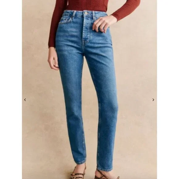 Sezane Denim Brut Sexy Jeans in Denim Blue Size 6 or 28 - Picture 1 of 9